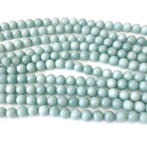  8 mm Amazonit perler - Hel streng